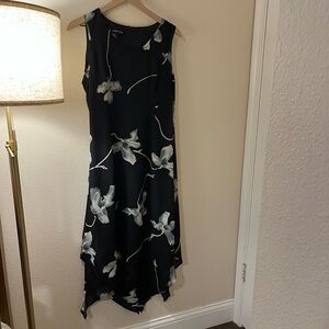 Mlle Gabrielle Black and White Asymmetrical Dress